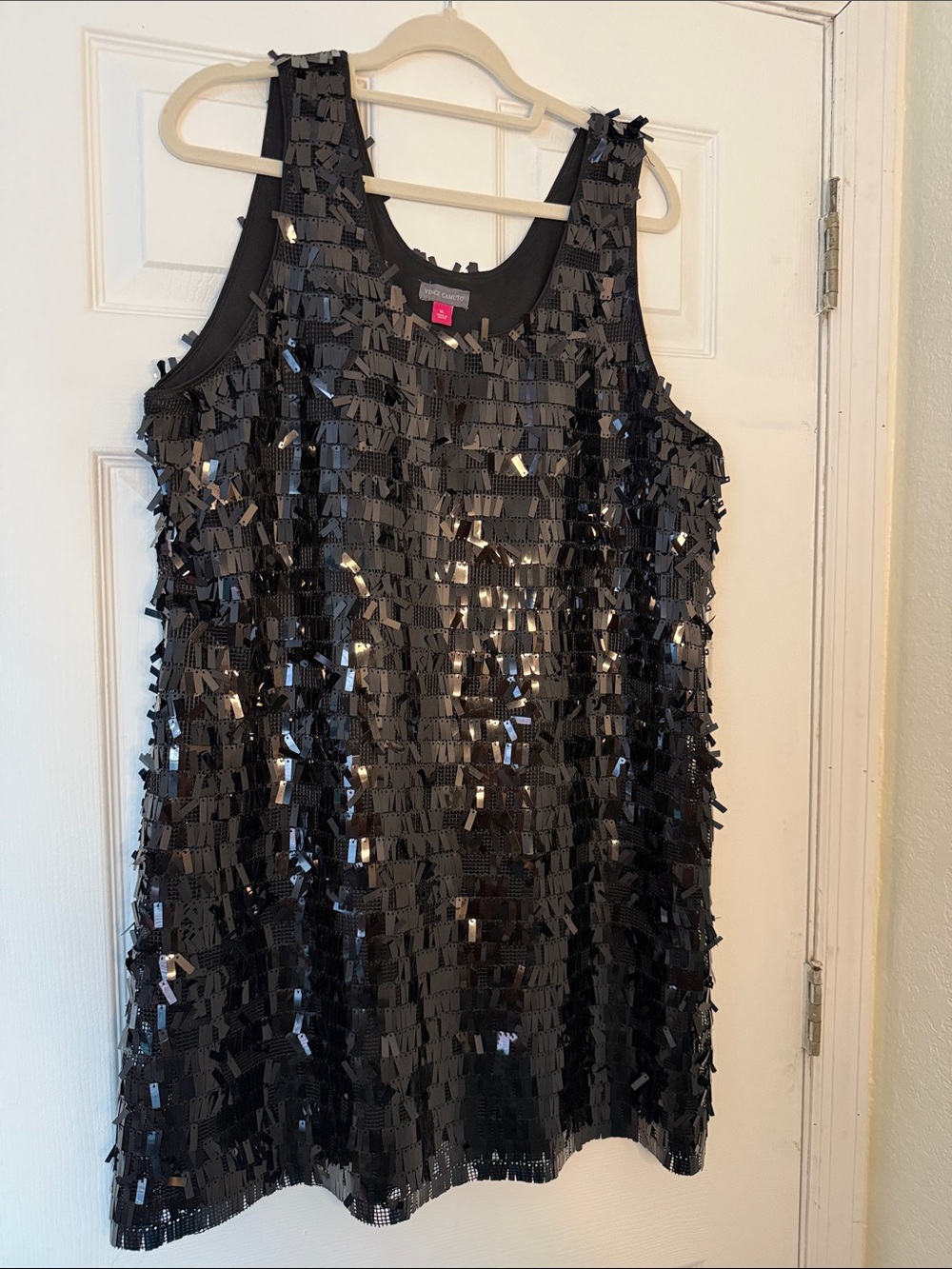Vince Camuto Black Sequin Tank Dress / Tunic – Size XL